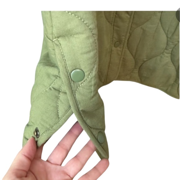 Lucky Brand Green Lightweight Quilted Snap Front Jacket NWT Size M - Picture 14 of 14